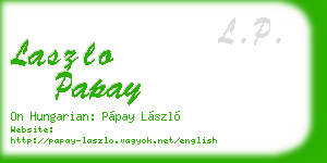 laszlo papay business card